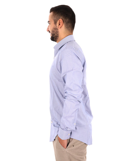 Calvin Klein CK Slim Performance, camicia da uomo blu