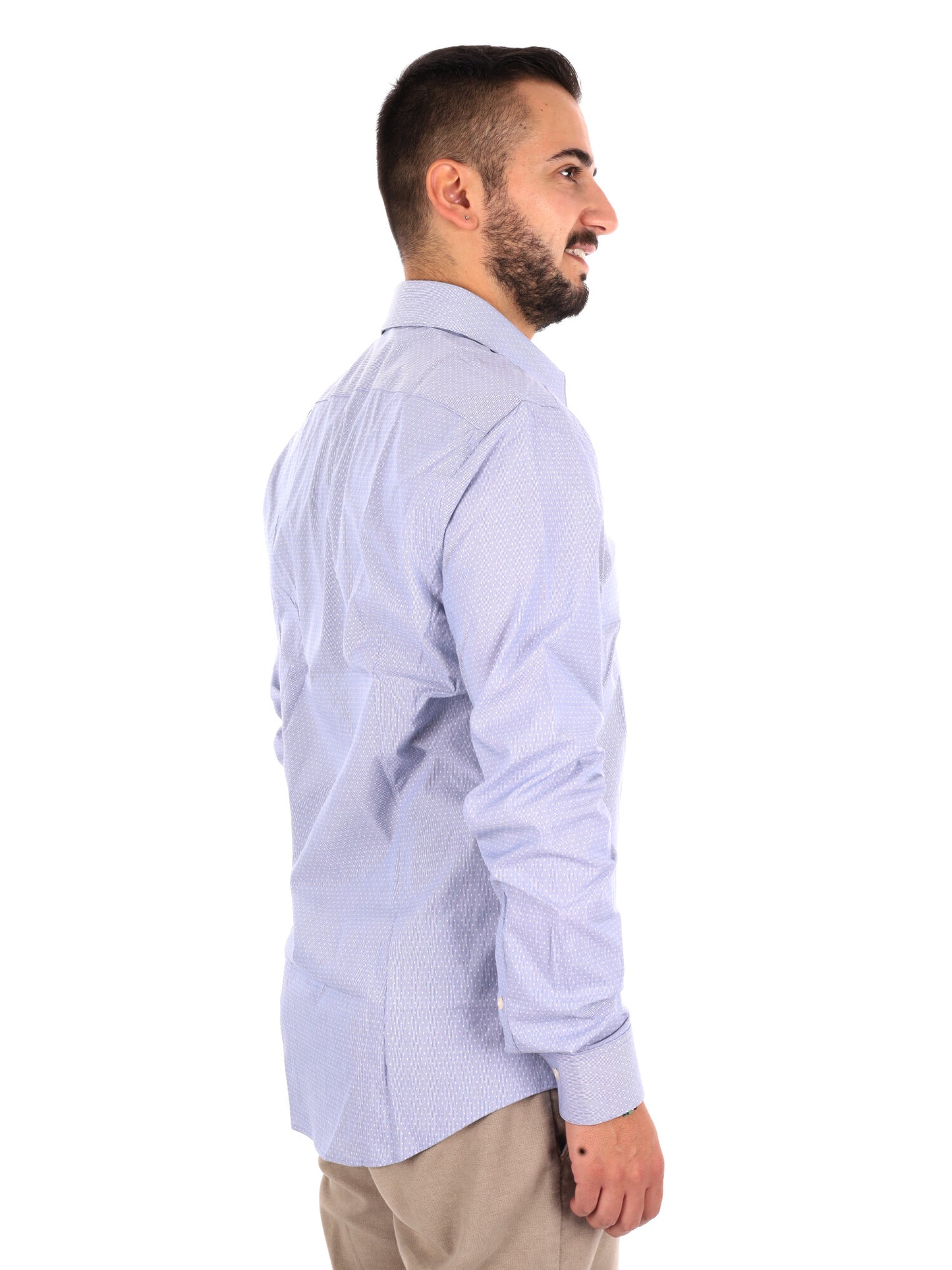 Calvin Klein CK Slim Performance, camicia da uomo blu