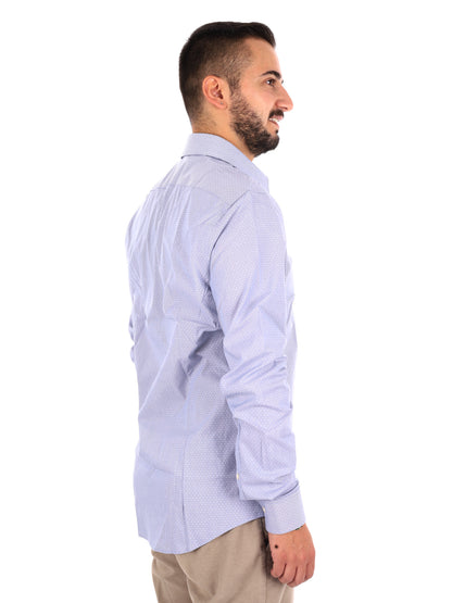 Calvin Klein CK Slim Performance, camicia da uomo blu