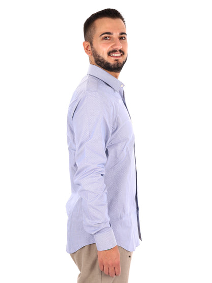 Calvin Klein CK Slim Performance, camicia da uomo blu