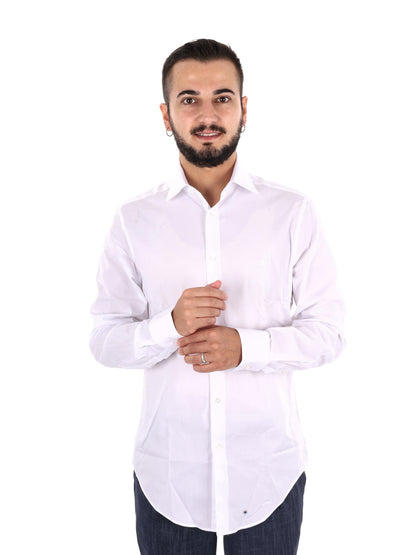 Calvin Klein Ess.Pop, camicia da uomo bianca