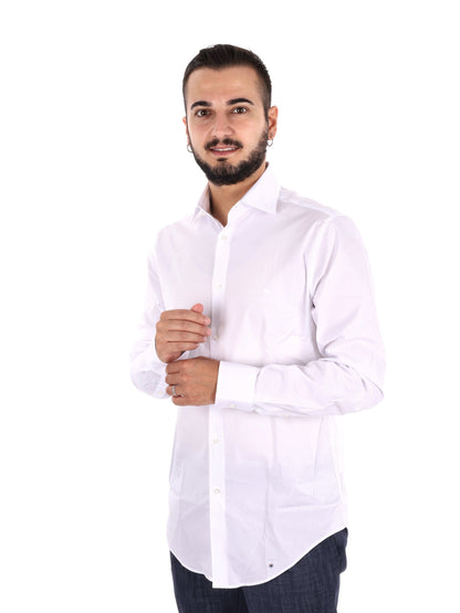 Calvin Klein Ess.Pop, camicia da uomo bianca
