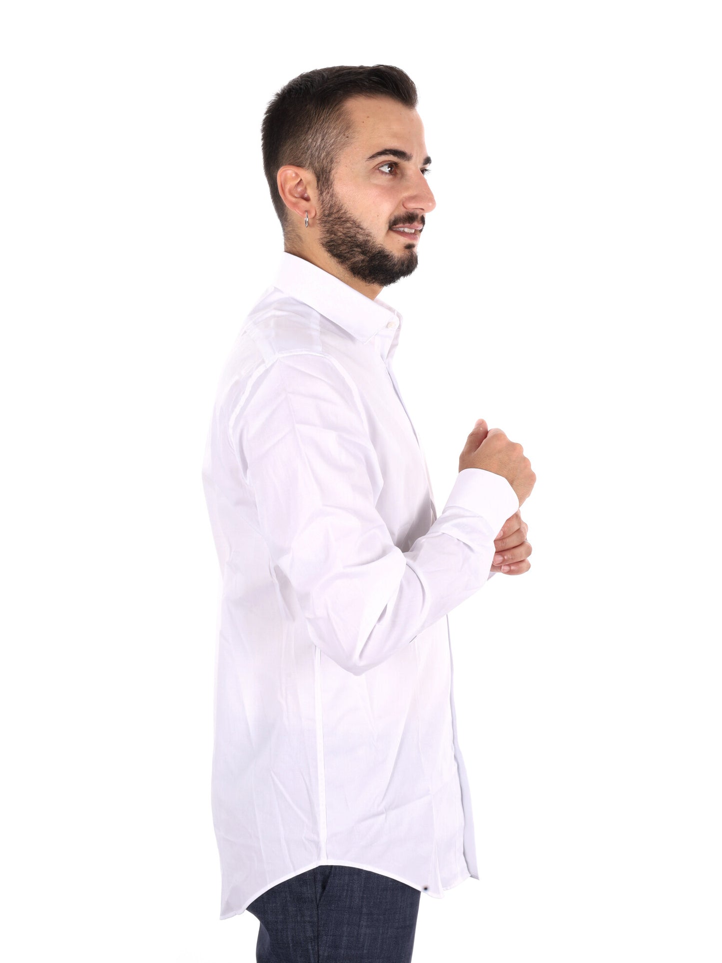 Calvin Klein Ess.Pop, camicia da uomo bianca