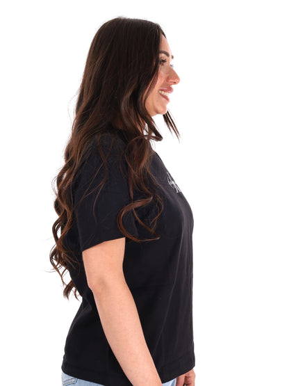 T-shirt Classic Logo Calvin Klein Jeans da donna nera