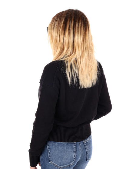 PULLOVER GIROCOLLO CALVIN KLEIN JEANS DA DONNA NERO