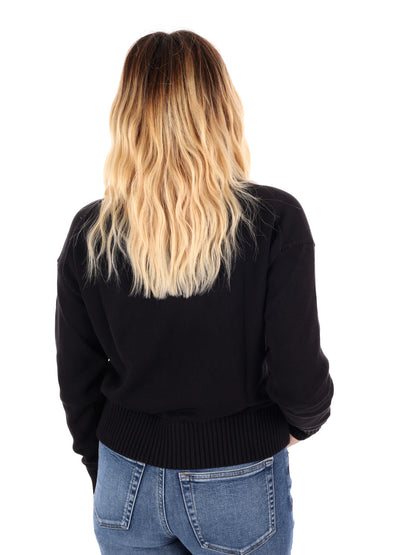 PULLOVER GIROCOLLO CALVIN KLEIN JEANS DA DONNA NERO