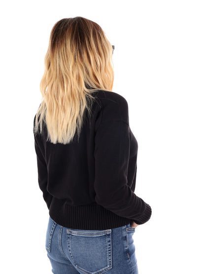 PULLOVER GIROCOLLO CALVIN KLEIN JEANS DA DONNA NERO