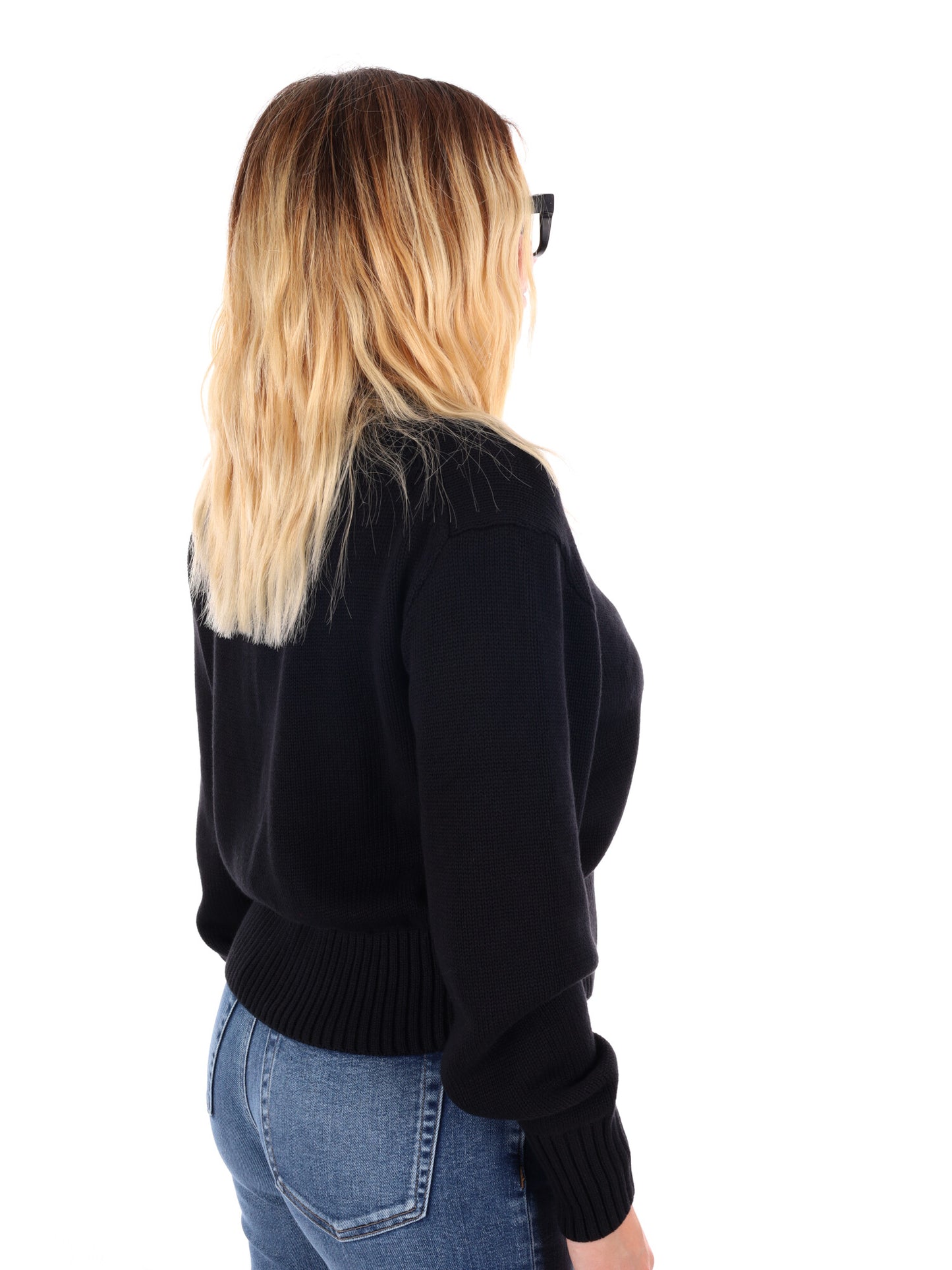 PULLOVER CON COLLO A LUPETTO CALVIN KLEIN JEANS DA DONNA NERO