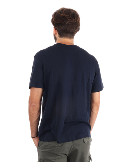 T-SHIRT SUPIMA CHEST CALVIN KLEIN UOMO BLU
