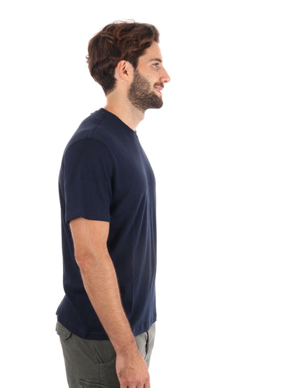 T-SHIRT SUPIMA CHEST CALVIN KLEIN UOMO BLU