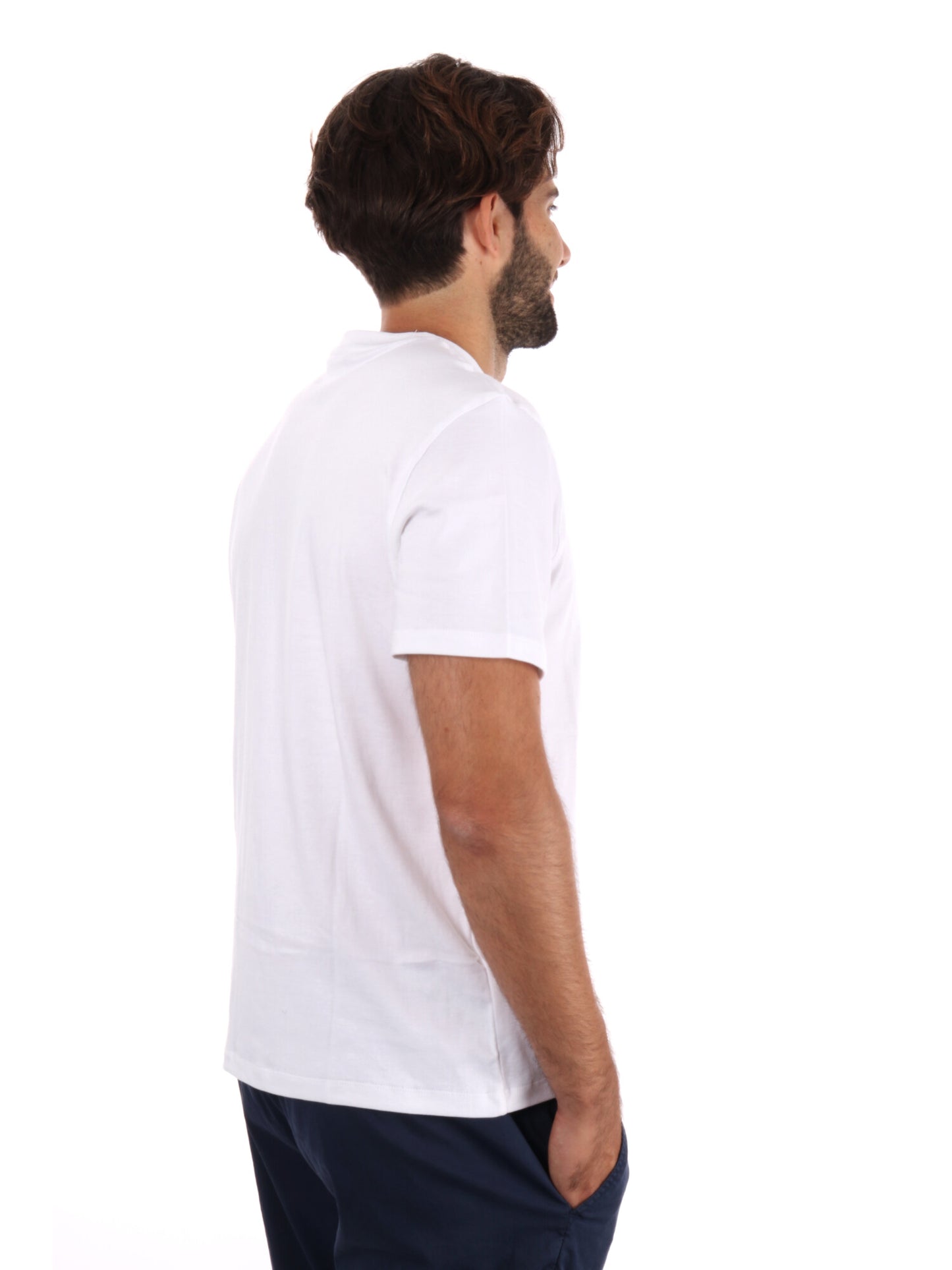 T-SHIRT SUPIMA CHEST CALVIN KLEIN UOMO BIANCO