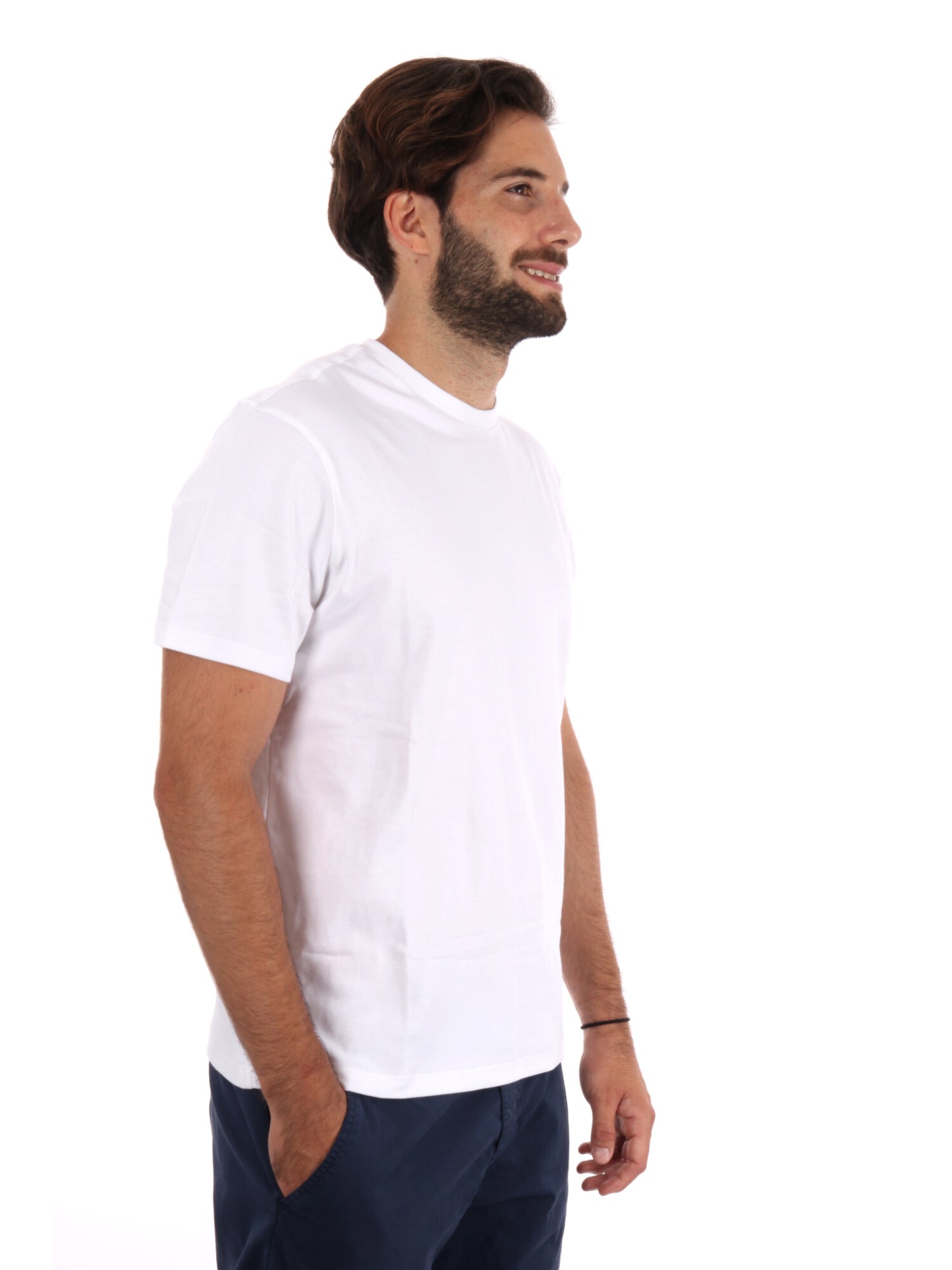 T-SHIRT SUPIMA CHEST CALVIN KLEIN UOMO BIANCO