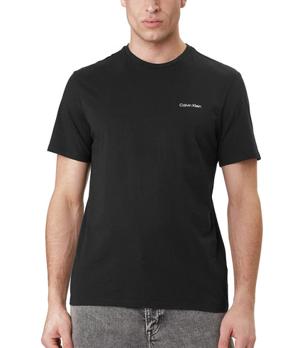 Calvin Klein t-shirt uomo nera con micro logo discreto
