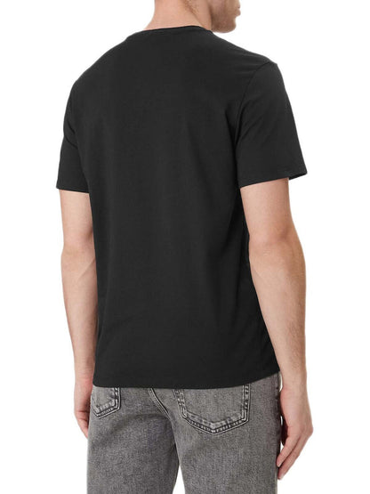 Calvin Klein t-shirt uomo nera con micro logo discreto