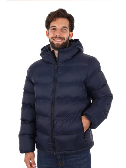 GIUBBINO IMBOTTITO CON CAPPUCCIO CALVIN KLEIN JEANS DA UOMO BLU