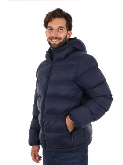 GIUBBINO IMBOTTITO CON CAPPUCCIO CALVIN KLEIN JEANS DA UOMO BLU
