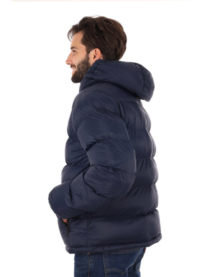 GIUBBINO IMBOTTITO CON CAPPUCCIO CALVIN KLEIN JEANS DA UOMO BLU