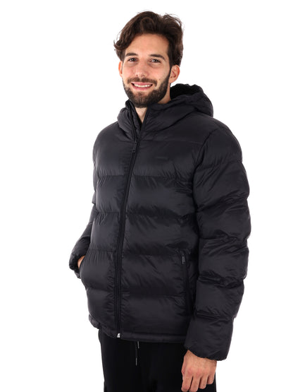GIUBBINO IMBOTTITO CON CAPPUCCIO CALVIN KLEIN JEANS DA UOMO NERO