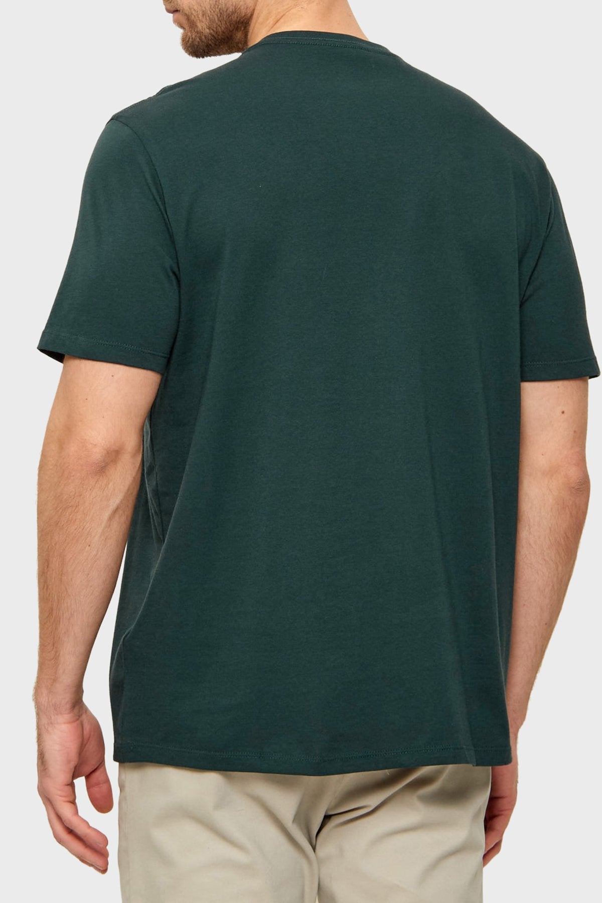 T-shirt verde da uomo Calvin Klein in cotone con logo iconico