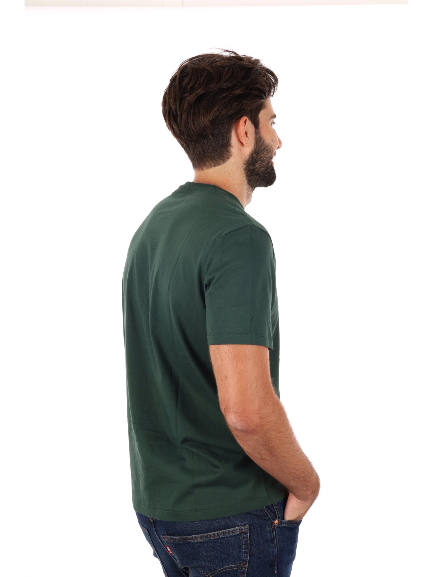 T-SHIRT BADGE CALVIN KLEIN JEANS DA UOMO VERDE