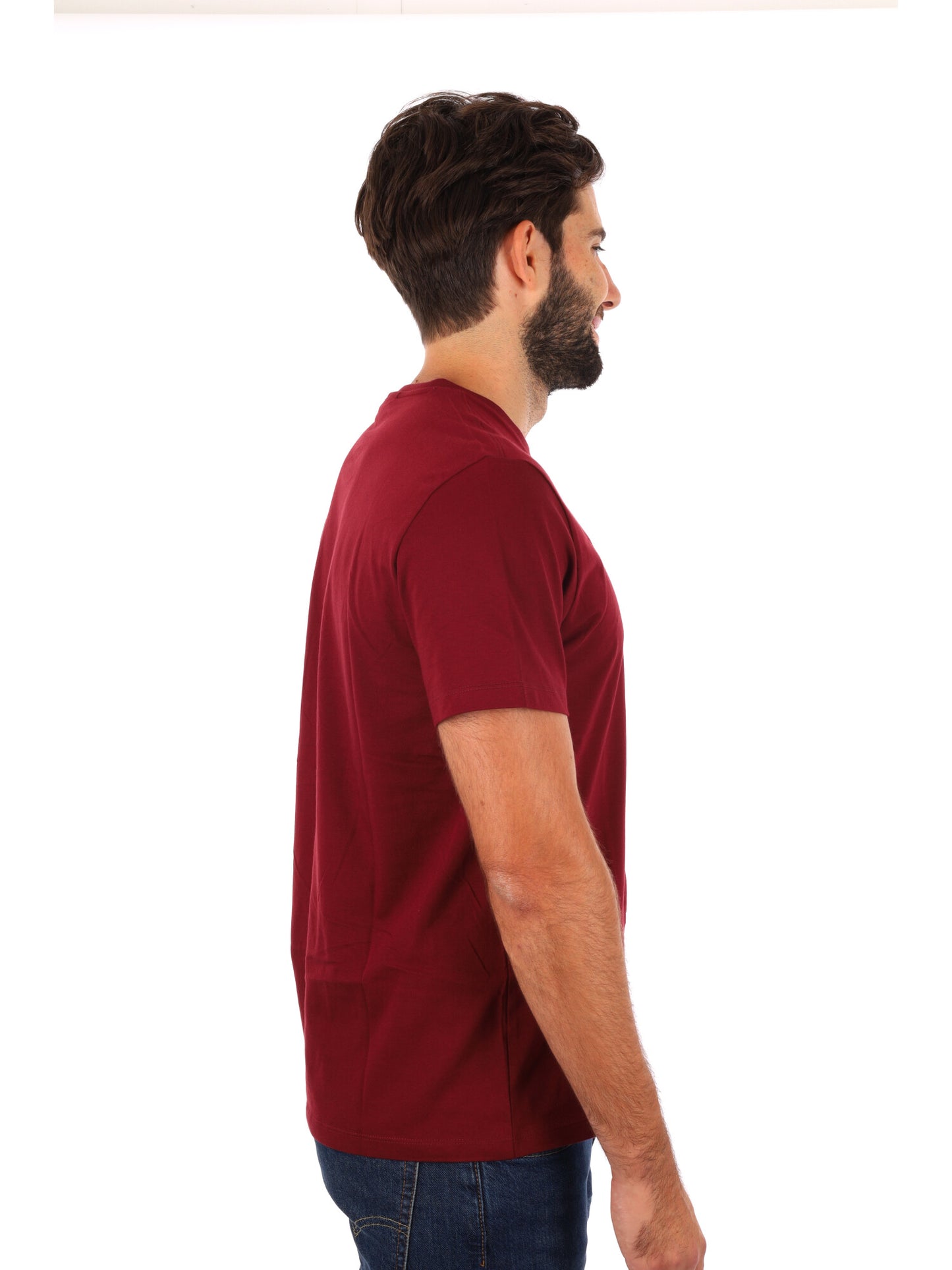 T-SHIRT BADGE CALVIN KLEIN JEANS DA UOMO BORDEAUX