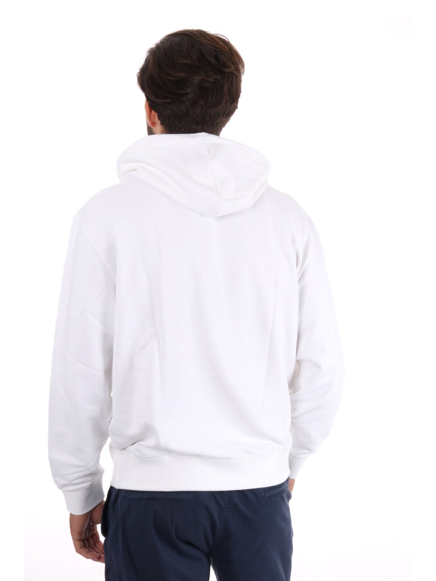 FELPA CON CAPPUCCIO CALVIN KLEIN JEANS UOMO BIANCO