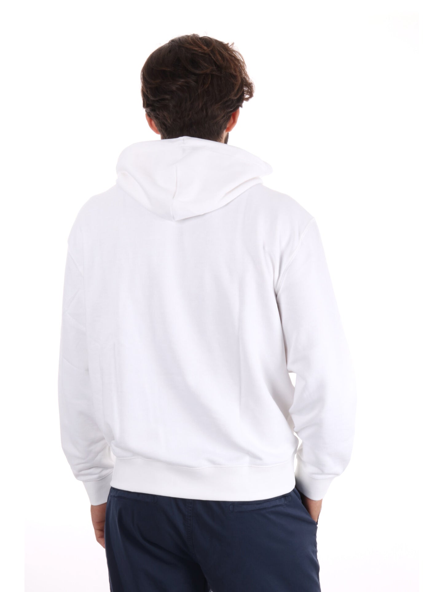 FELPA CON CAPPUCCIO CALVIN KLEIN JEANS UOMO BIANCO