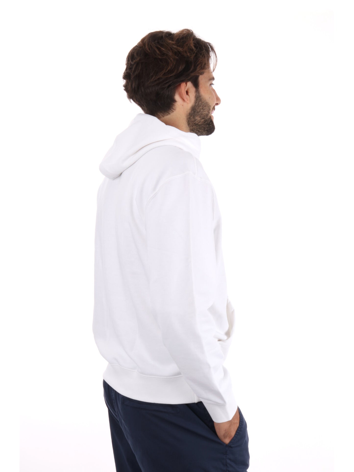 FELPA CON CAPPUCCIO CALVIN KLEIN JEANS UOMO BIANCO