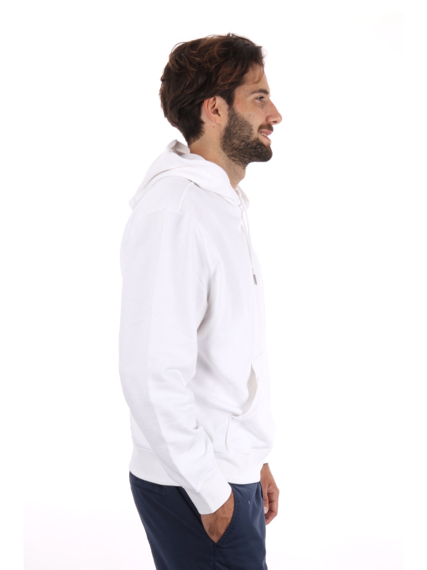 FELPA CON CAPPUCCIO CALVIN KLEIN JEANS UOMO BIANCO