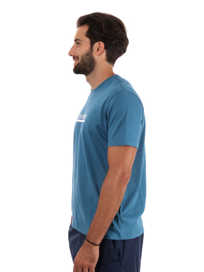 T-SHIRT CON LOGO CALVIN KLEIN JEANS UOMO PETROLIO