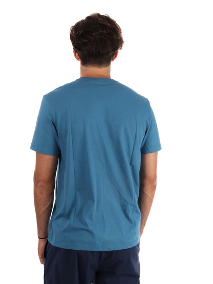 T-SHIRT CON LOGO CALVIN KLEIN JEANS UOMO PETROLIO