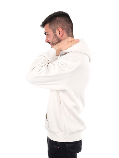 FELPA CON CAPPUCCIO E LOGO CALVIN KLEIN DA UOMO BIANCO