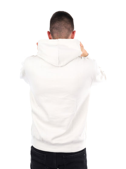 FELPA CON CAPPUCCIO E LOGO CALVIN KLEIN DA UOMO BIANCO