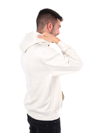 FELPA CON CAPPUCCIO E LOGO CALVIN KLEIN DA UOMO BIANCO