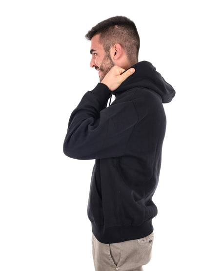 FELPA CON CAPPUCCIO E LOGO CALVIN KLEIN DA UOMO NERO