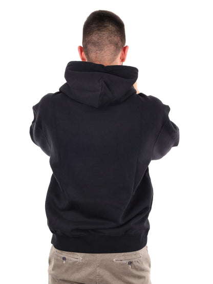 FELPA CON CAPPUCCIO E LOGO CALVIN KLEIN DA UOMO NERO