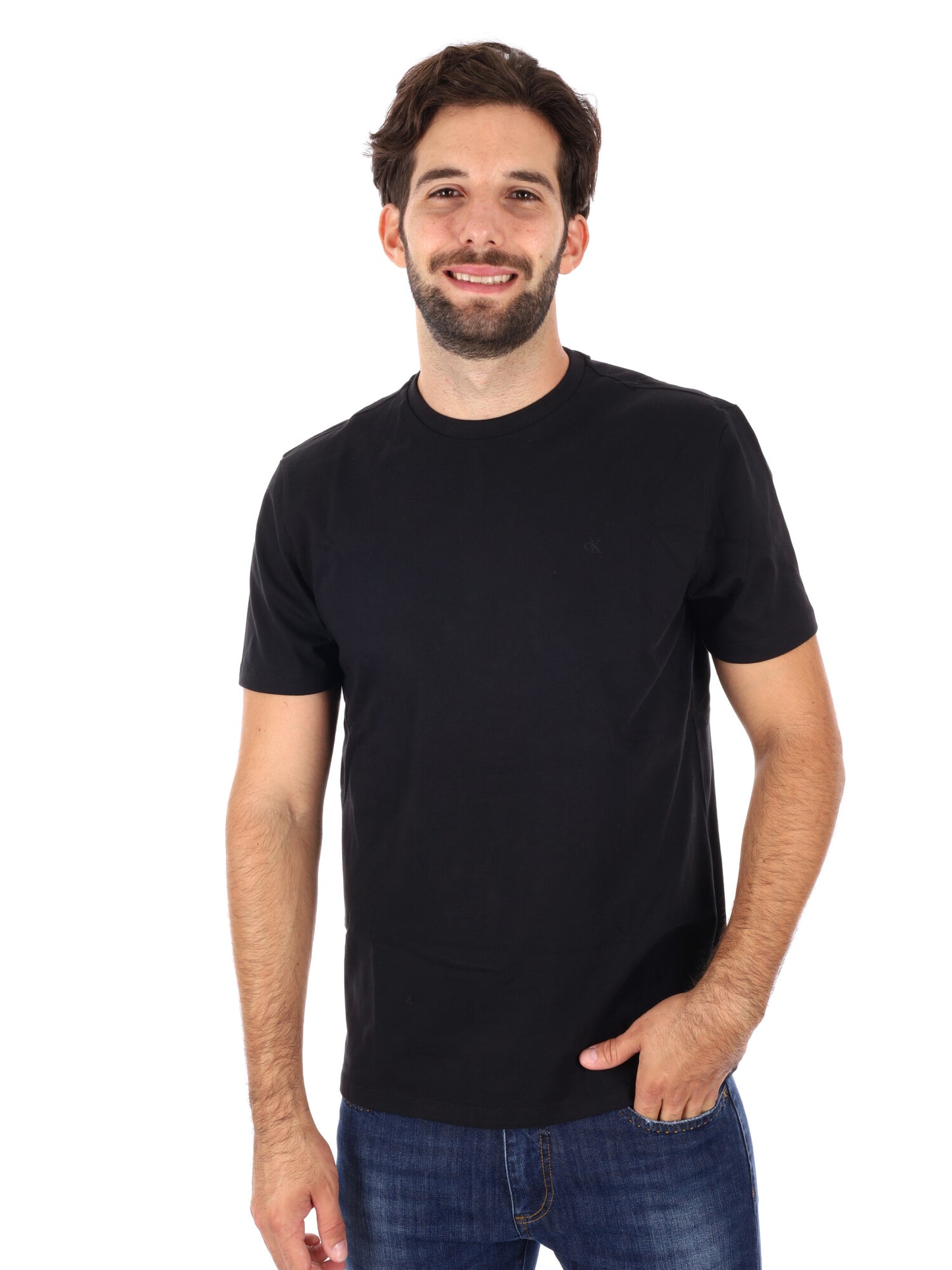T-SHIRT CLASSIC MONOGRAM CALVIN KLEIN JEANS DA UOMO NERO