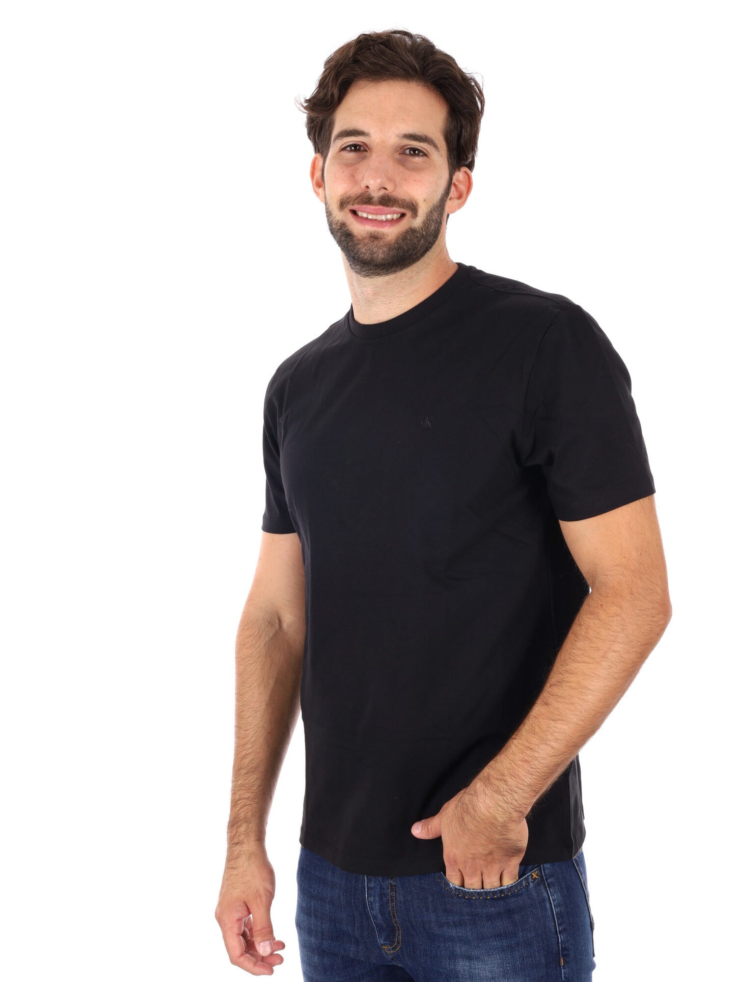 T-SHIRT CLASSIC MONOGRAM CALVIN KLEIN JEANS DA UOMO NERO