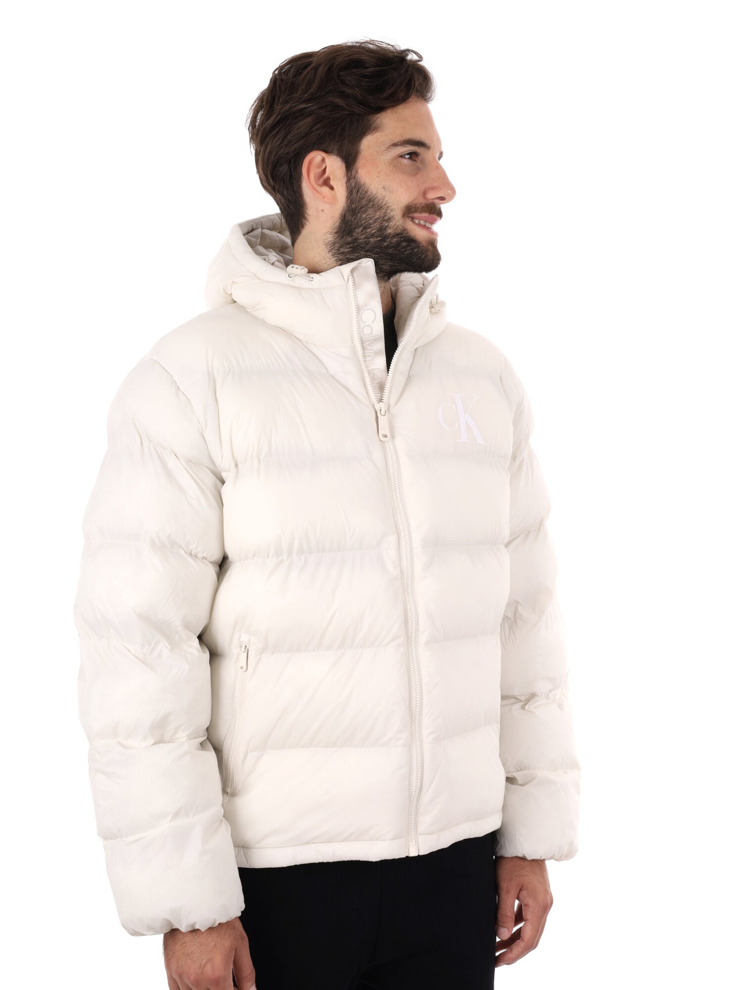 GIUBBINO MONOGRAM CALVIN KLEIN JEANS DA UOMO BEIGE