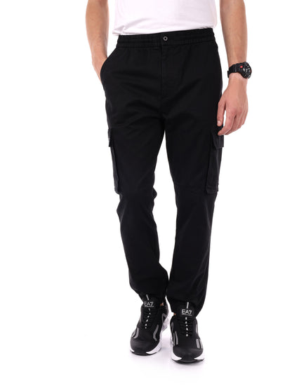PANTALONE CARGO SKINNY CALVIN KLEIN JEANS DA UOMO NERO