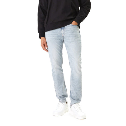 Jeans slim tapered da uomo Calvin Klein in denim marbled
