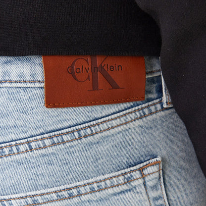 Jeans slim tapered da uomo Calvin Klein in denim marbled