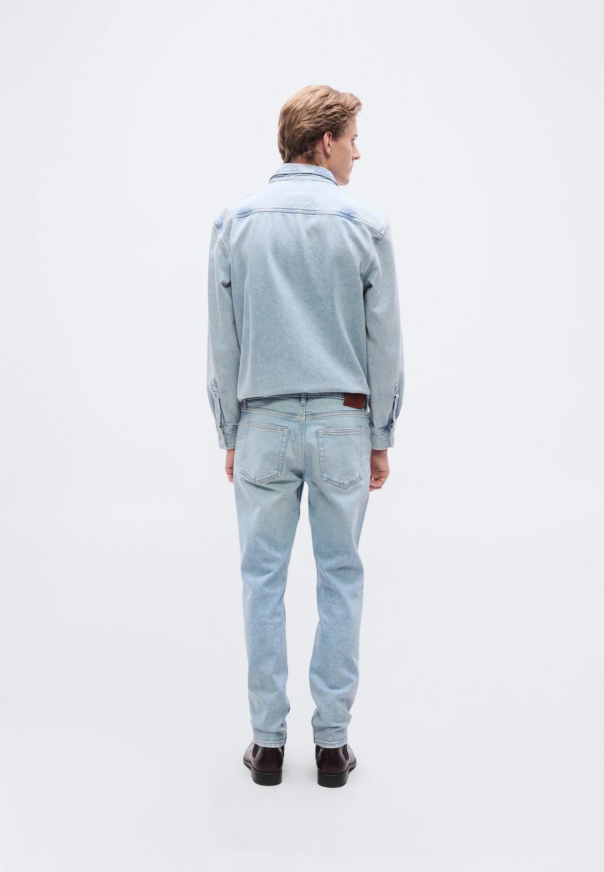 Ck slim taper marble jeans da uomo jeans chiaro