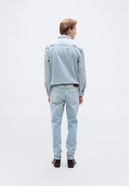Ck slim taper marble jeans da uomo jeans chiaro