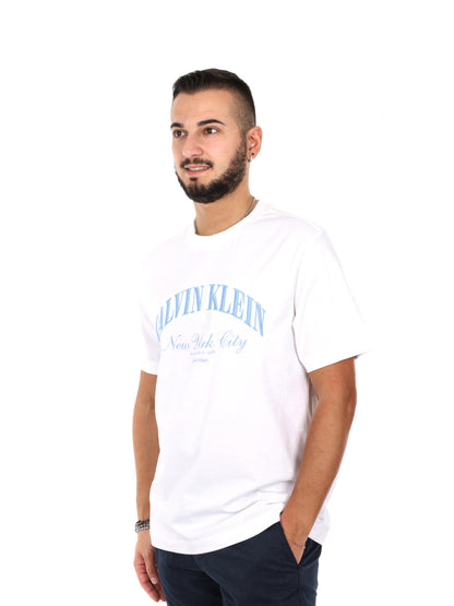 Calvin Klein 20S March Graphic, t-shirt uomo bianca in cotone