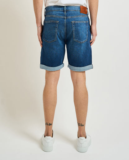Bermuda in denim Calvin Klein Slim Hampton da uomo in cotone