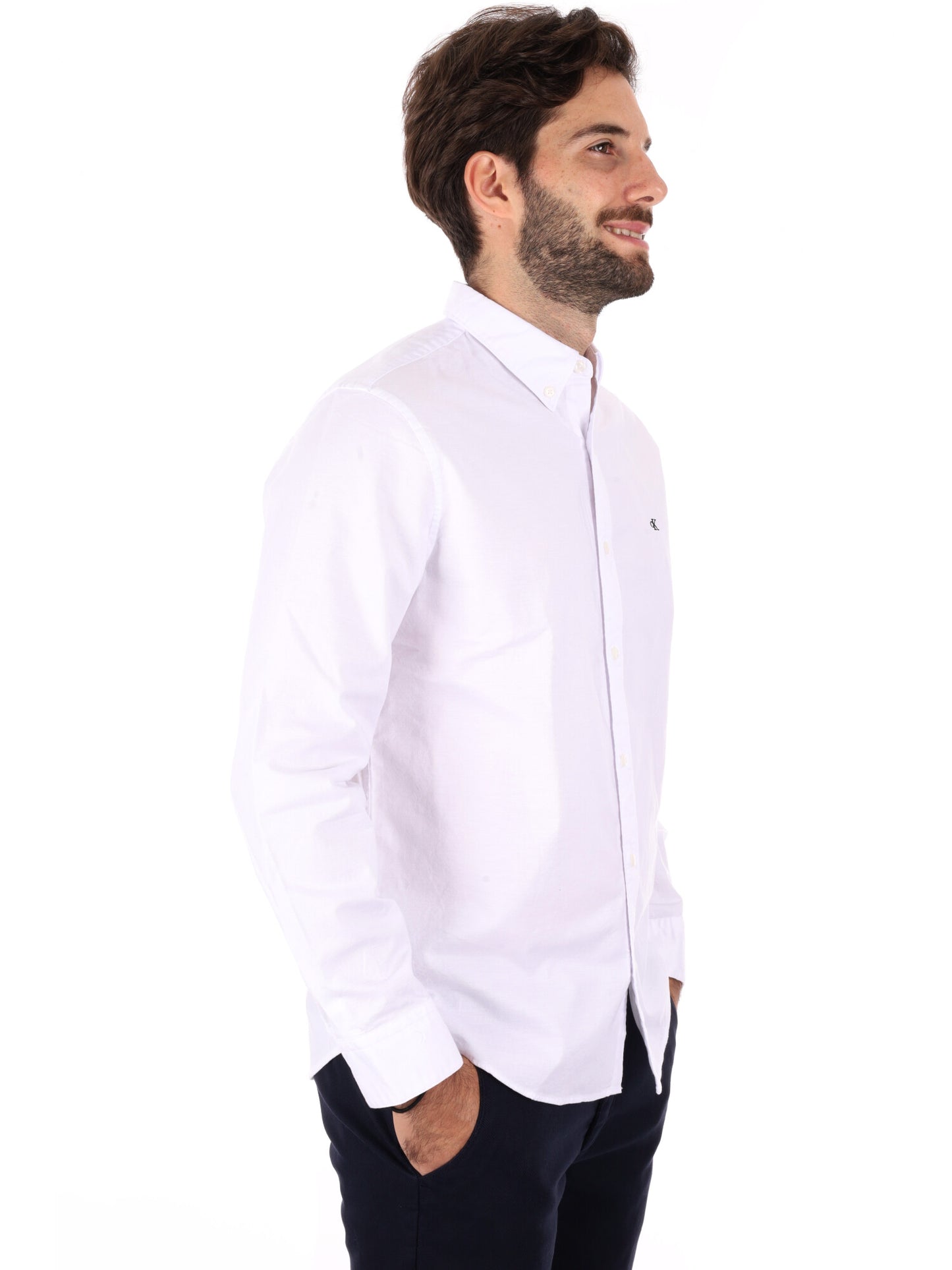 CAMICA CLASSIC FIT CALVIN KLEIN JEANS DA UOMO BIANCO