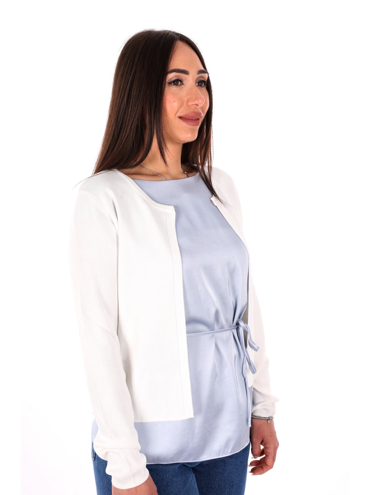 Maglia bianca Yes-Zee donna per primavera-estate