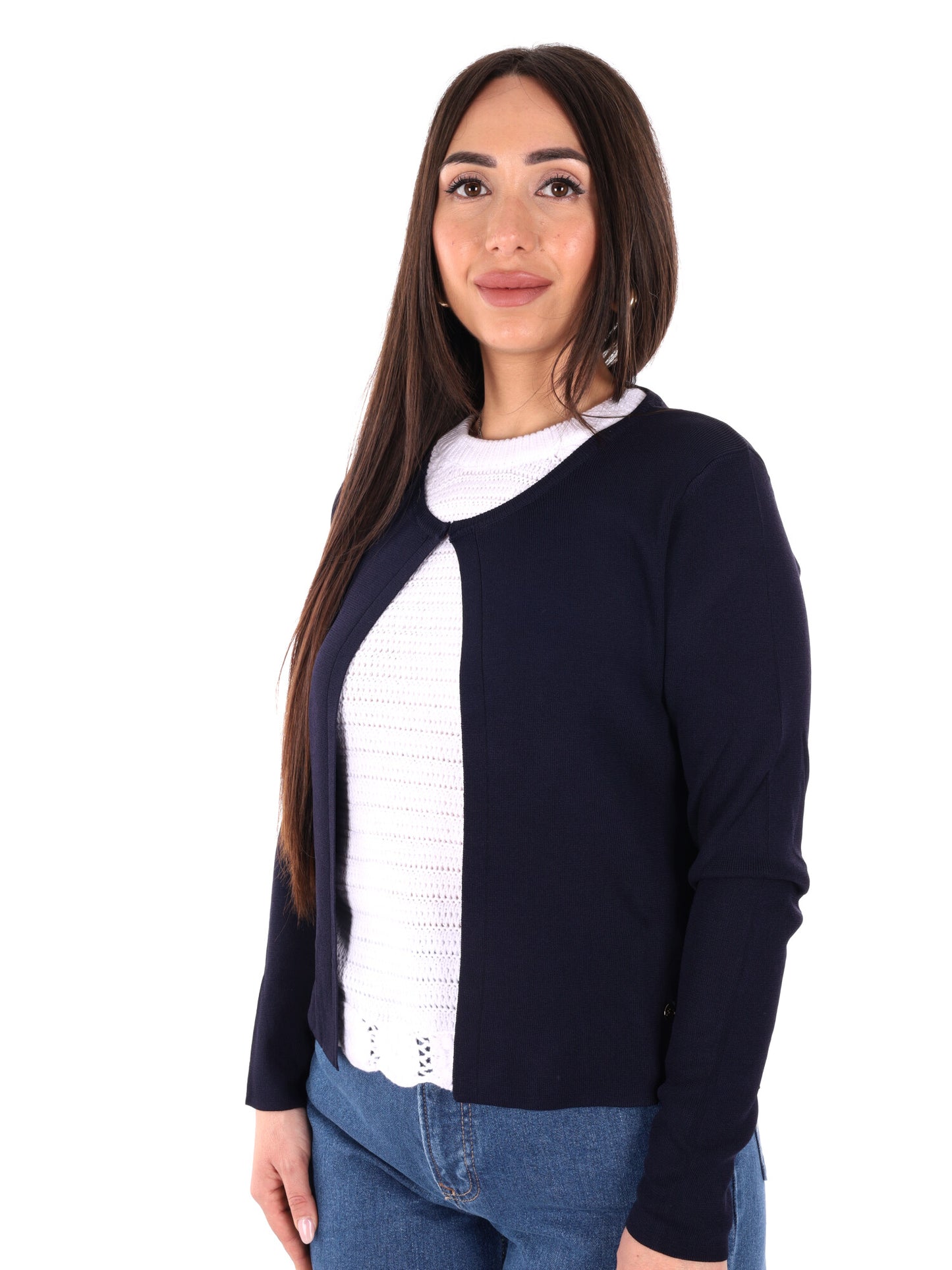 Yes-Zee maglia donna blu per la primavera estate