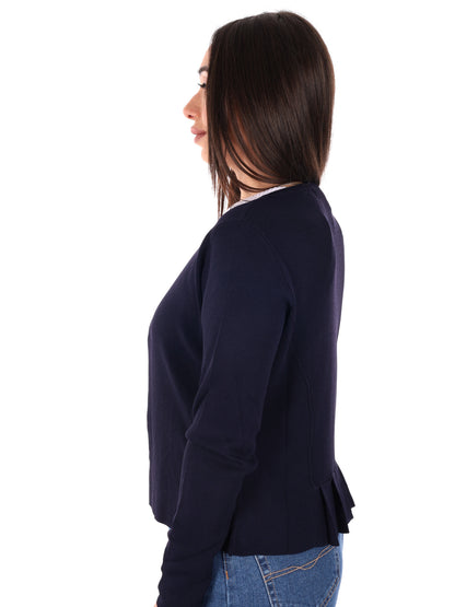 Yes-Zee maglia donna blu per la primavera estate